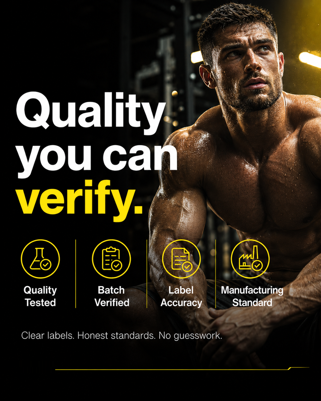 Quality you can verify — third-party lab tested, full label disclosure
