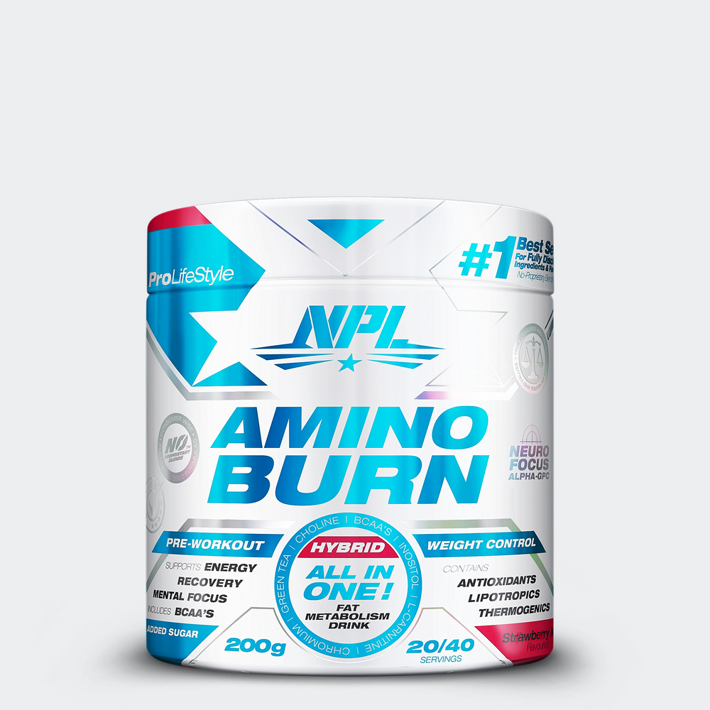NPL Amino Burn A Anytime Amino Energizer To Boost Mental Focus And Enhance Mood and enhance fat loss - Strawberry flavour