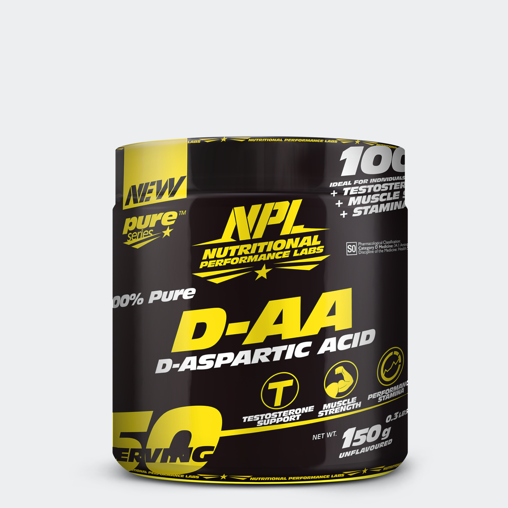 NPL D-aspartic acid, or D-AA, is an amino acid that can be found in regions of the brain as well as reproductive tissues and may lead to the release of certain hormones that ultimately increase testosterone production