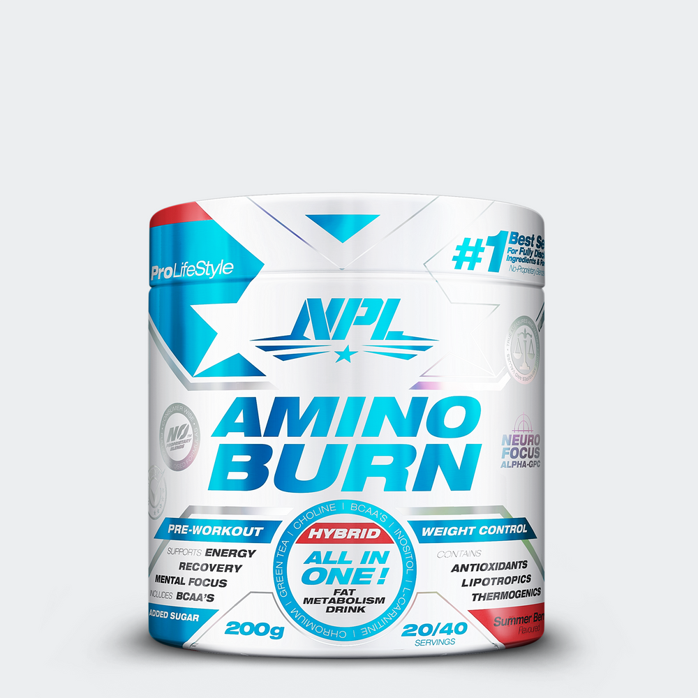 NPL Amino Burn A Anytime Amino Energizer To Boost Mental Focus And Enhance Mood and enhance fat loss - Summer berries flavour