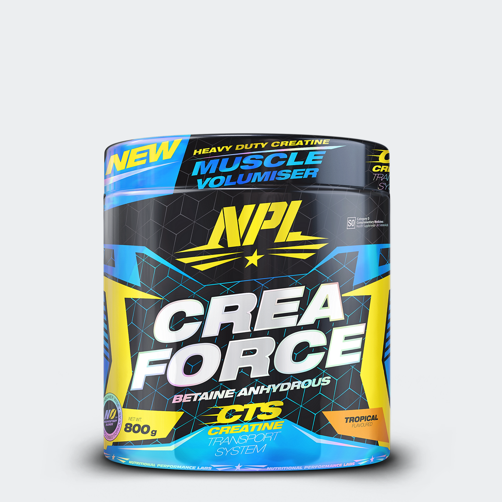NPL Crea-Force Is A Heavy Duty Creatine Transport System with creatine monohydrate and Beta anhydrous muscle volumising stack