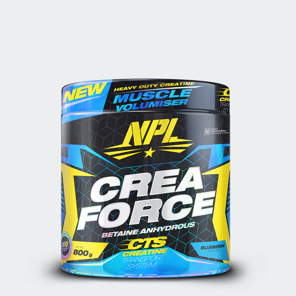 NPL Crea-Force Is A Heavy Duty Creatine Transport System with creatine monohydrate and Beta anhydrous muscle volumising stack