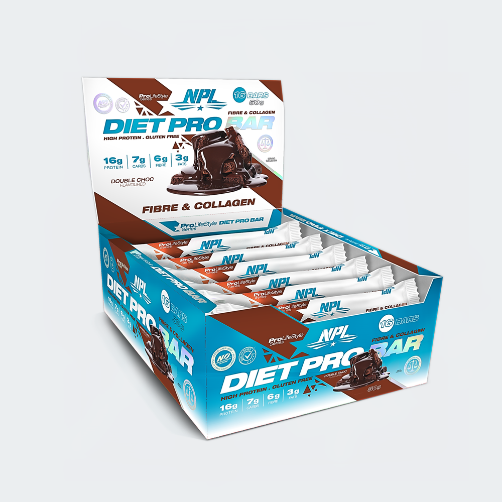 NPL's Diet Pro Bar designed to fit seamlessly into your lifestyle as a guilt-free treat or snack on the go