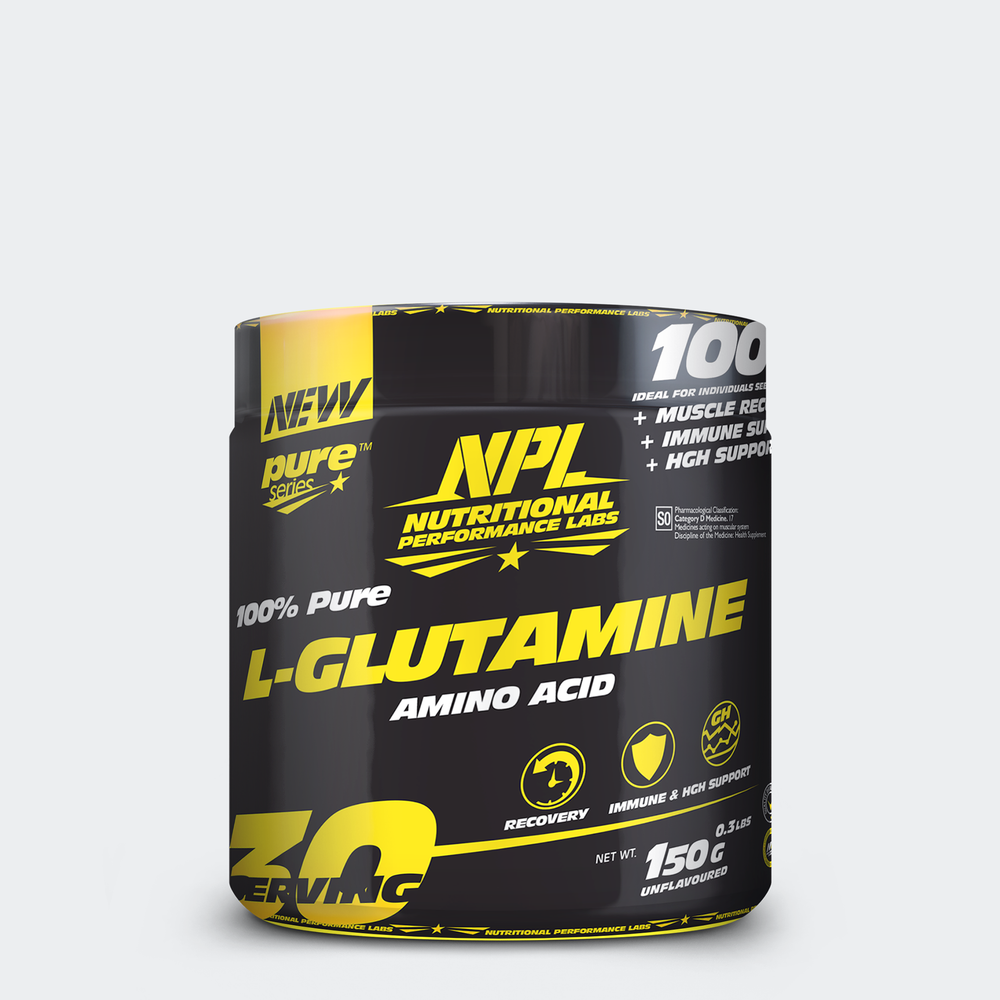 NPL L-Glutamine amino acid assists in lactic acid build up and muscle recovery