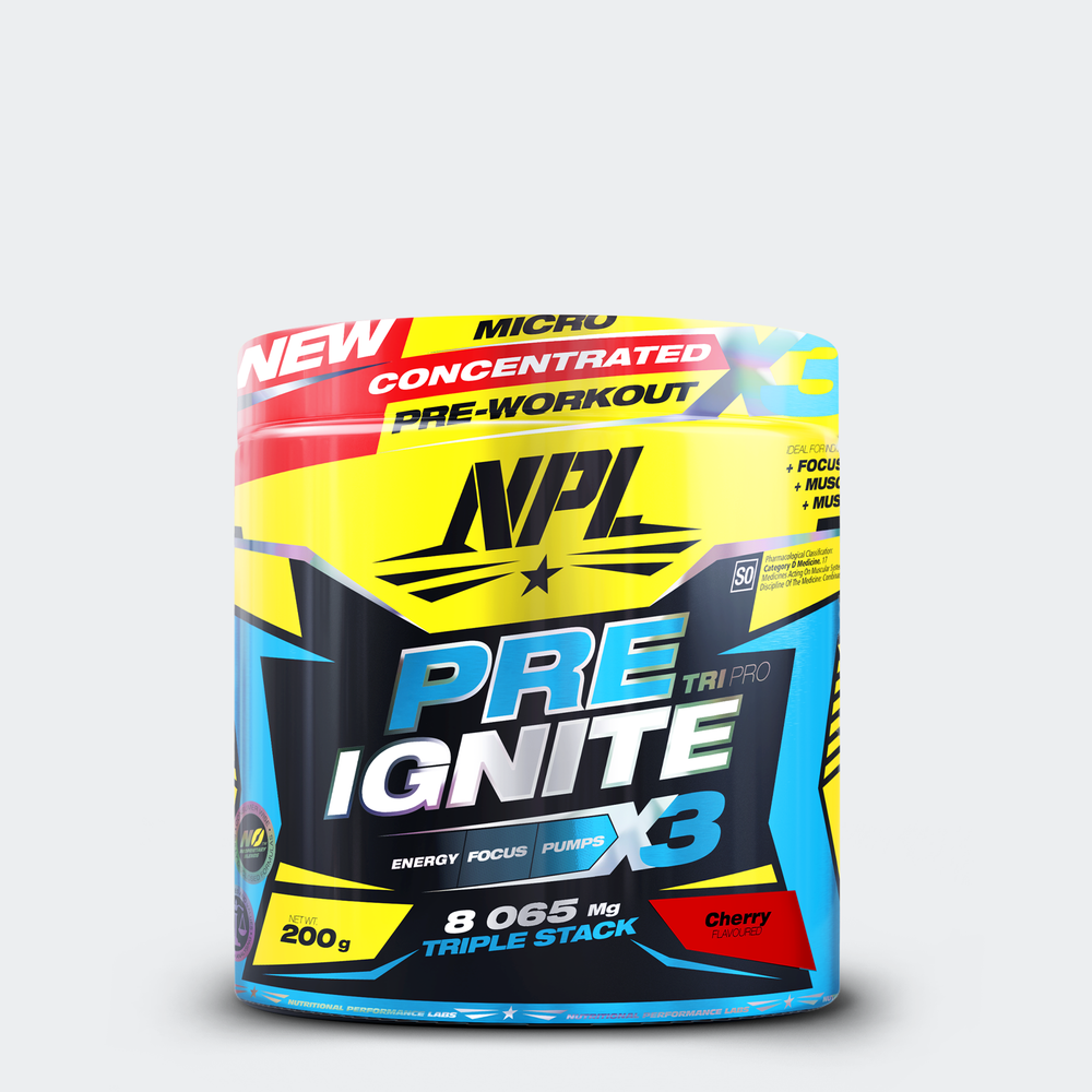 Pre-ignite pre workout for enhanced energy and focus - Cherry flavour