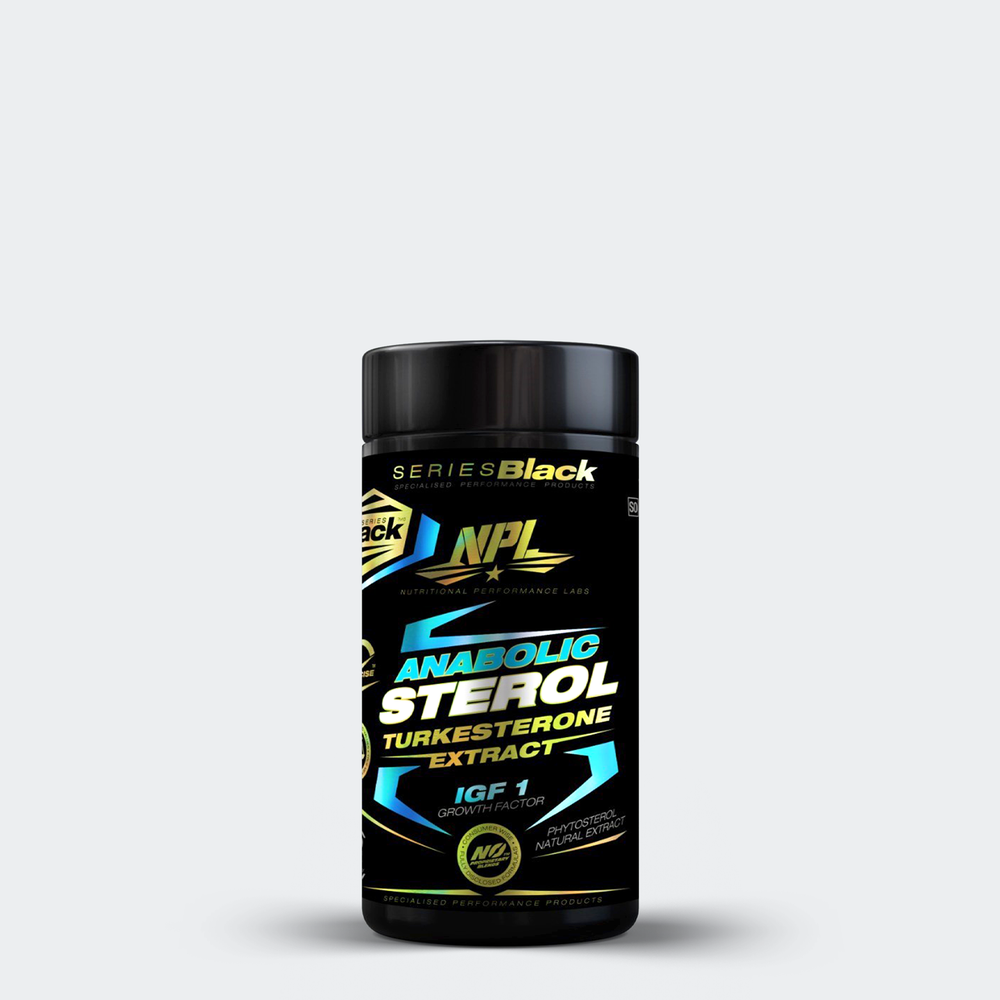 NPL turkesterone capsules, a natural anabolic sterol to improve testosterone production and added cortisol support